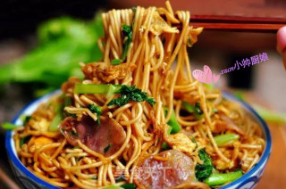 小炒面~香肠青菜炒面的做法