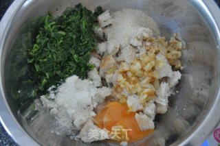 西洋菜圆子 与 奶酪汁的做法步骤：7