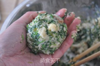 西洋菜圆子 与 奶酪汁的做法步骤：10