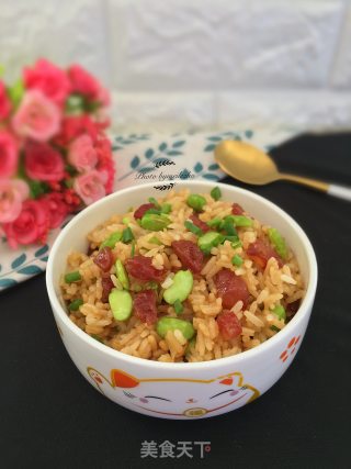 腊肠毛豆炒饭的做法