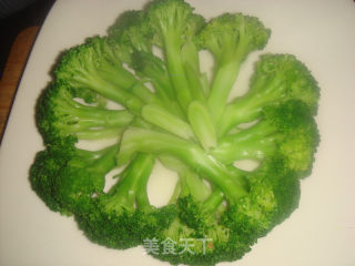 西兰花扒虾的做法步骤：3