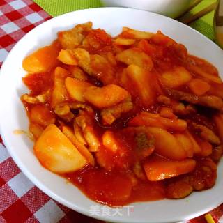 里脊肉炒马蹄的做法