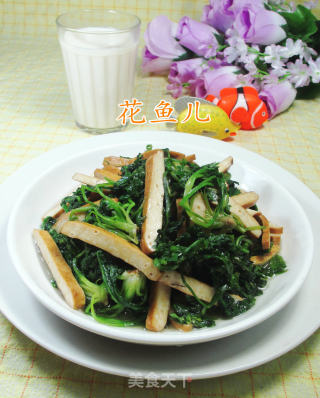 香干炒荠菜的做法