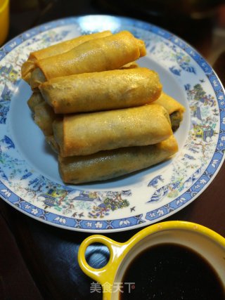 荠菜肉丝春卷