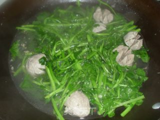 西洋菜牛肉丸汤的做法步骤：9