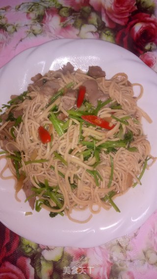 干丝香菜炒肉的做法