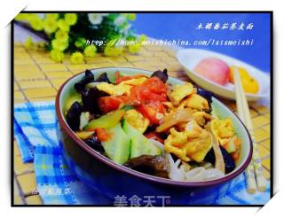 【百变面条】简单粗粮荞面吃法---木樨番茄荞麦面的做法步骤：15