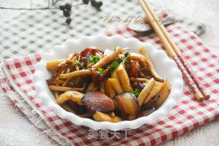 【苏州】腊肉煸菌菇的做法