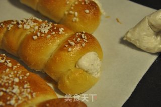 栗子奶油螺旋包的做法步骤：16