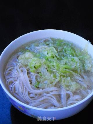 白菜丝热汤面的做法步骤：10