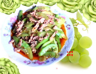 黄瓜炒肉的做法步骤：5