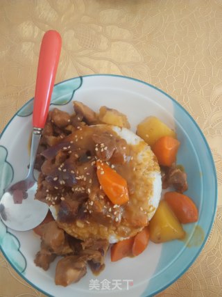 咖喱鸡腿饭的做法