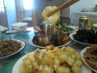 蒙餐必点的拔丝奶豆腐的做法步骤：10