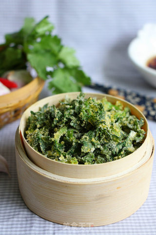 粉蒸茼蒿的做法