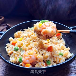 【上海】虾油虾仁咸蛋炒饭的做法