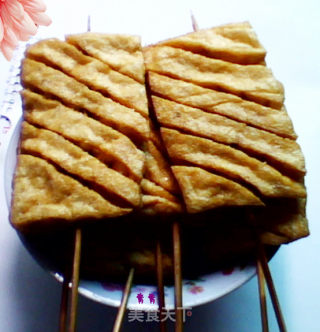 微波炉豆腐串的做法步骤：1