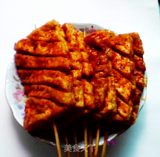微波炉豆腐串的做法步骤：4