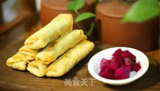 手把手教你做立春头盘菜——豆沙春卷的做法
