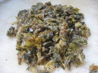 雪菜豇豆的做法步骤：2