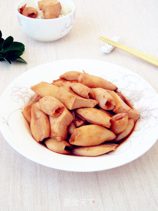 【天津】笔管鱼烧豆腐的做法