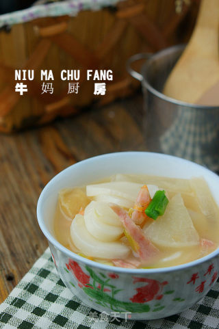 萝卜鲜味汤年糕的做法