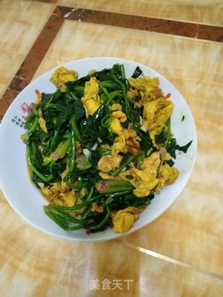 菠菜炒鸡蛋的做法
