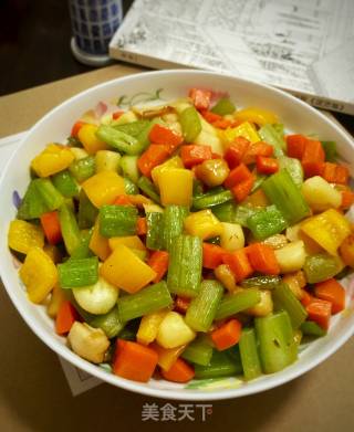 鲜蔬鸡丁的做法
