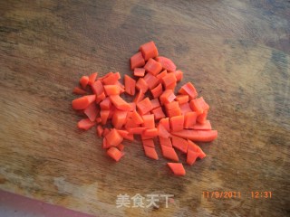 奶香虾仁炒饭的做法步骤：3