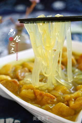 咖喱牛肉丸油豆腐粉汤的做法