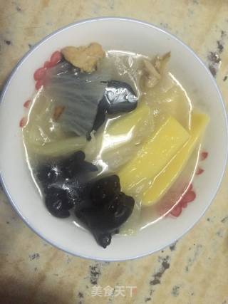 鸡香双色果汤（年糕）的做法