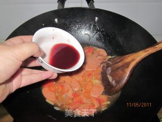 香肠意大利面的做法步骤：6
