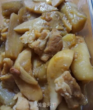 酱香五花肉杏鲍菇炆茄子的做法