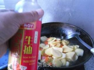 家常菜---【青椒胡萝卜土豆片】的做法步骤：7