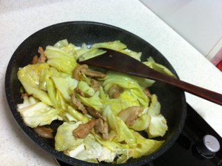 猪肉圆白菜炖粉条的做法步骤：4