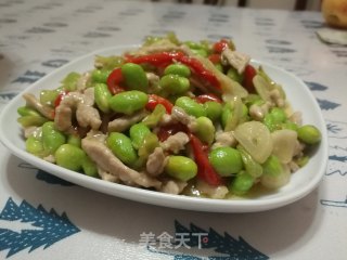 毛豆肉丝的做法