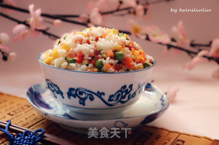 缤纷炒米饭的做法
