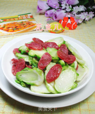 香肠炒儿菜的做法