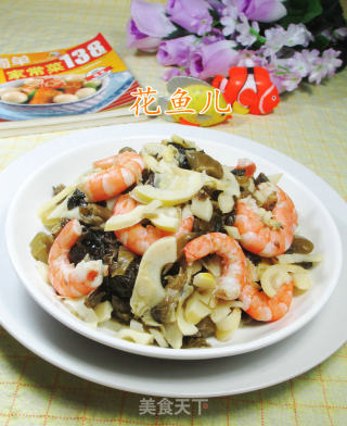 酸菜虾肉炒雷笋的做法