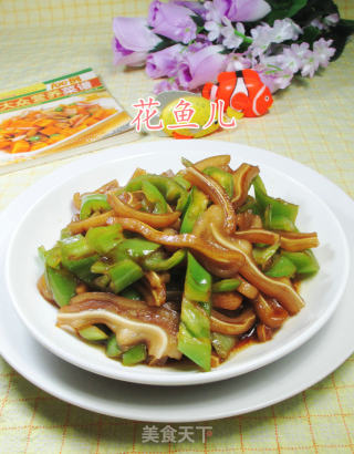 尖椒炒猪耳朵的做法