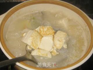 海鲈鱼头豆腐汤的做法步骤：8