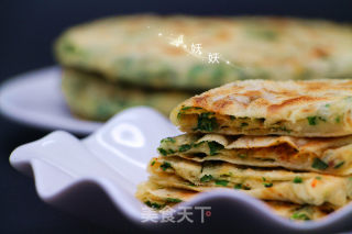 芹菜叶子千层饼的做法