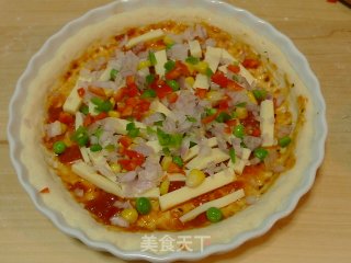 新奥尔良烤鸡肉披萨的做法步骤：19