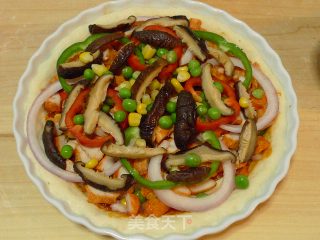 新奥尔良烤鸡肉披萨的做法步骤：21