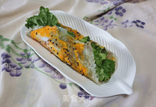 鸡蛋生菜卷饼的做法