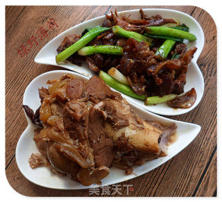 两吃大棒骨——酱大棒骨+小葱酱爆拆骨肉的做法