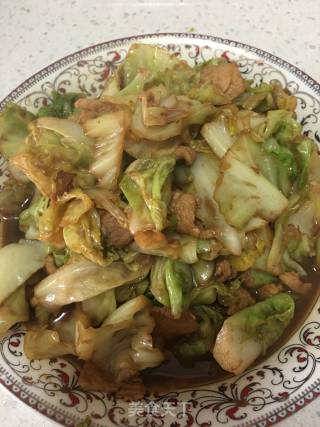 圆白菜炒肉片的做法