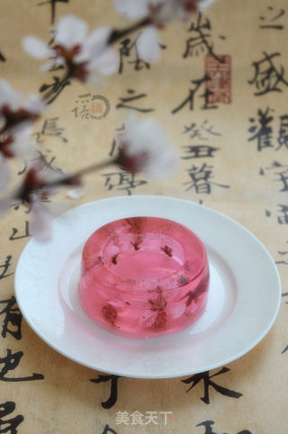 桃花果冻杯的做法