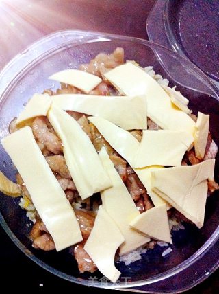 肉片芝士焗饭的做法步骤：3