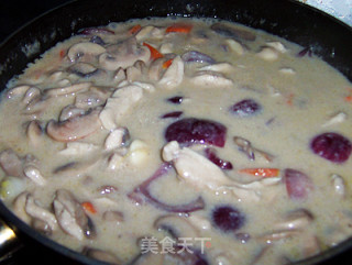 奶油蘑菇鸡肉饭的做法步骤：12