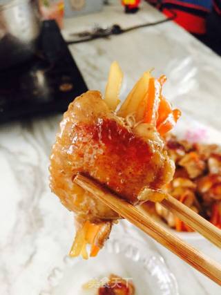 蚝油鸡翅夹丝的做法